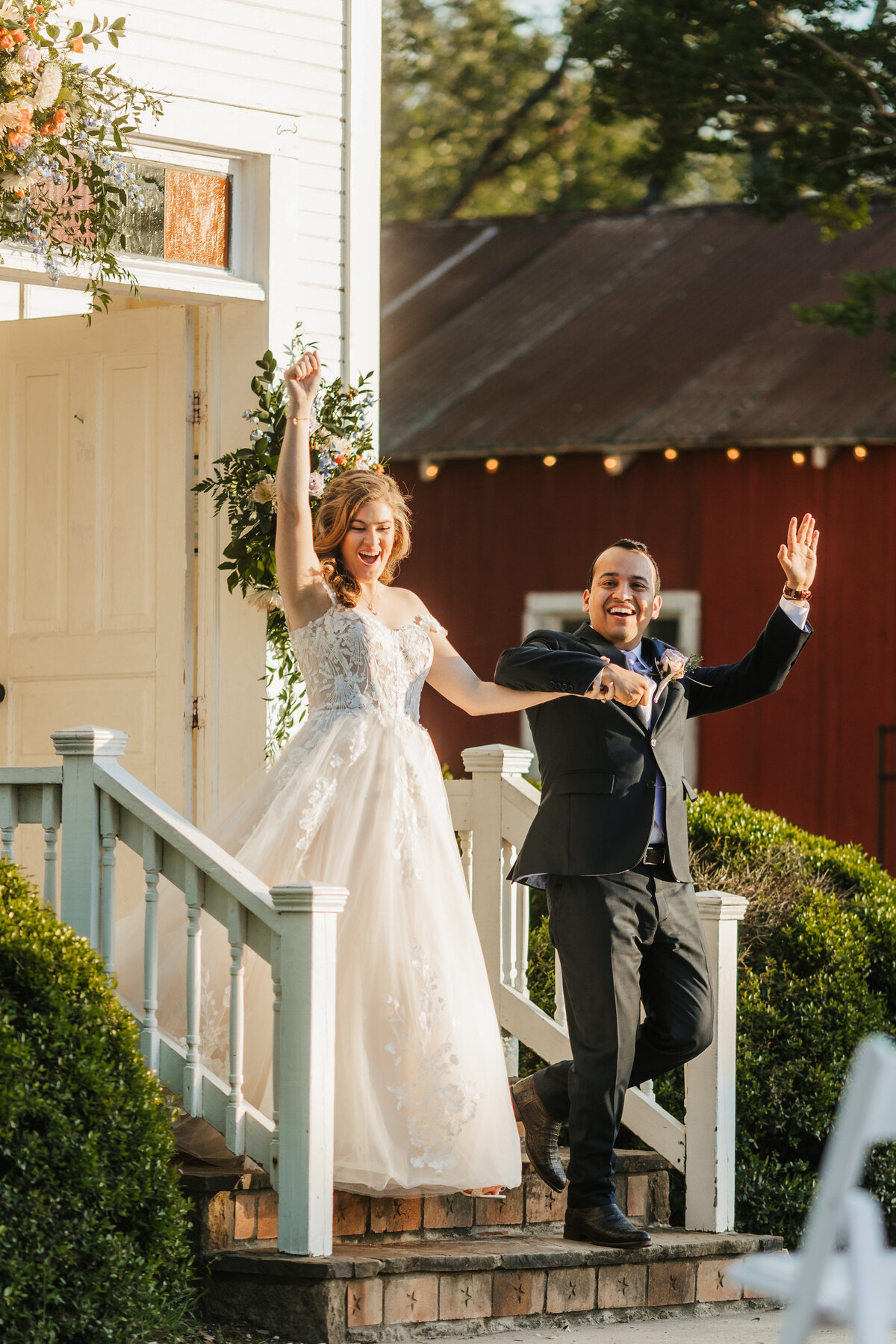 bride and groom entrance at star hill ranch