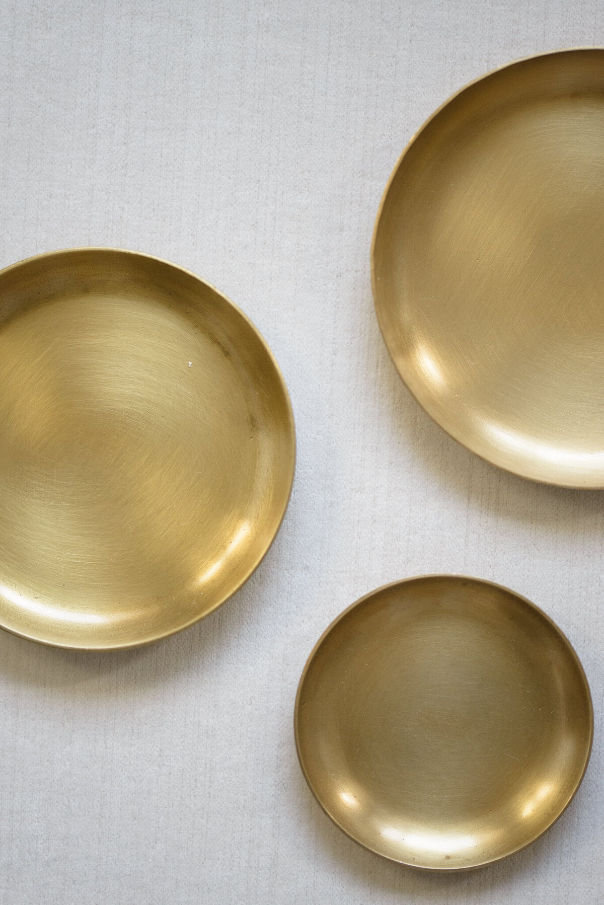 brass styling dishes rental