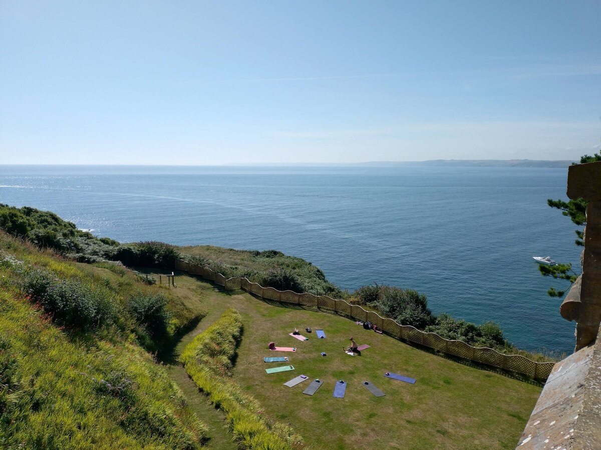 Yoga at Polhawn Fort | Wellness activities in Cornwall