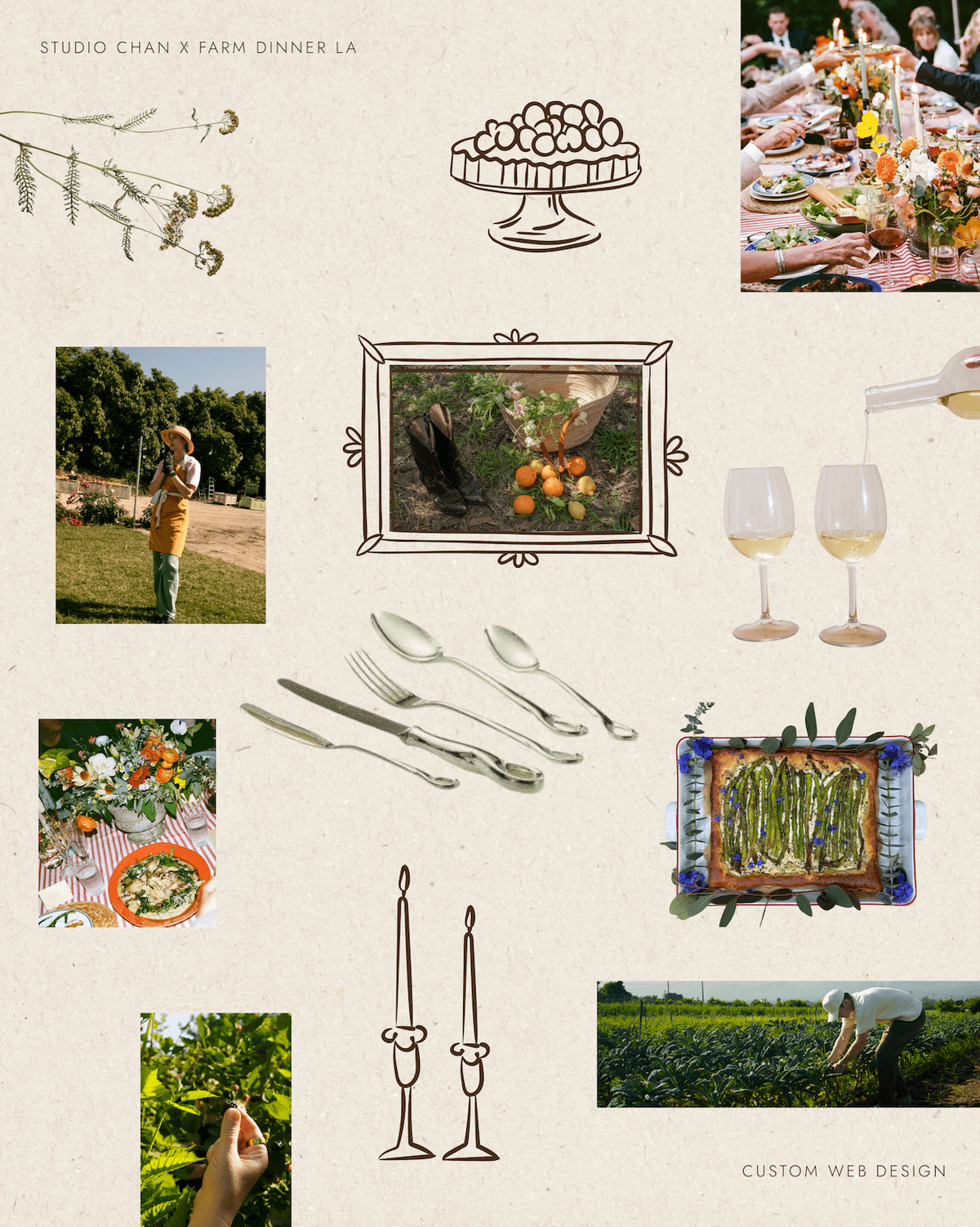 farm dinner la moodboard