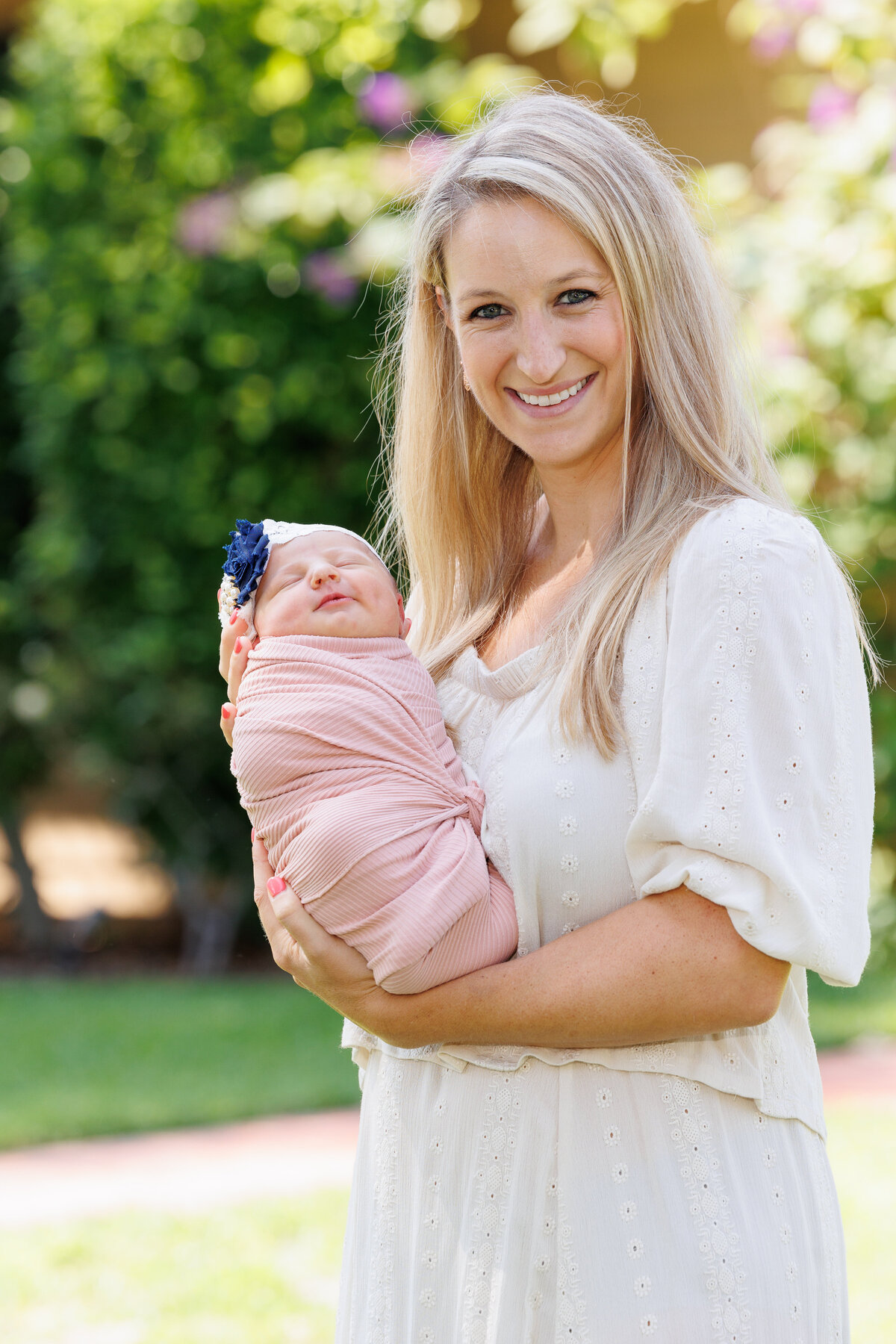 Mother holding newborn
