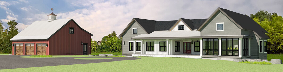 Rendering of Sand Lake Farmhouse  exterior