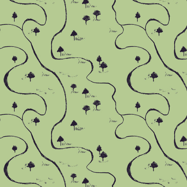 Winding - Pattern Design | Surface Pattern Collections for Licensing by Rebekah Lowell