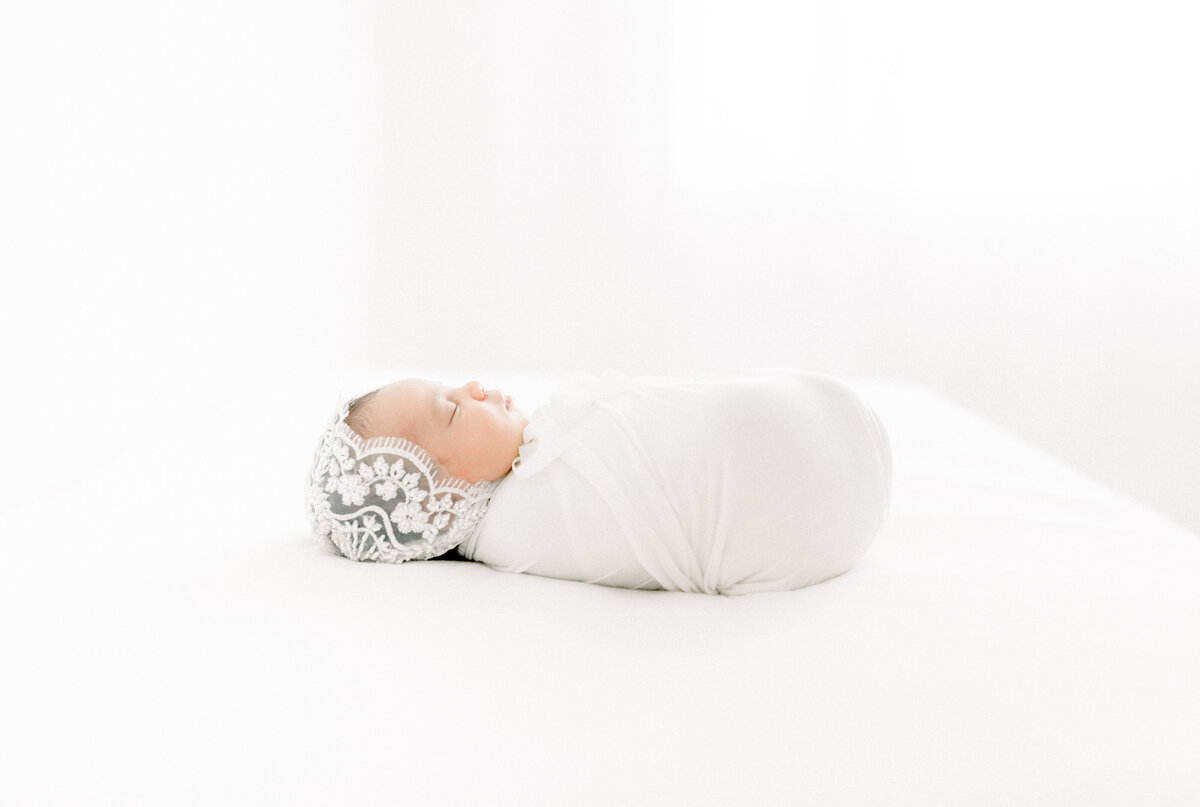 Portrait of newborn baby sleeping