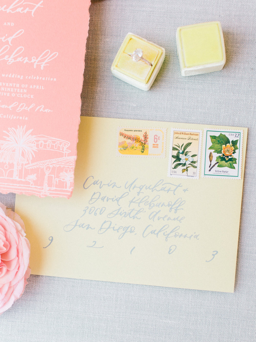 yellow+envelope+wedding+invitation