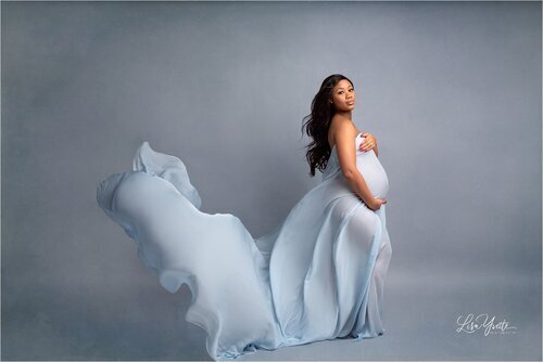 Light Blue  Maternity Dress Charlotte
