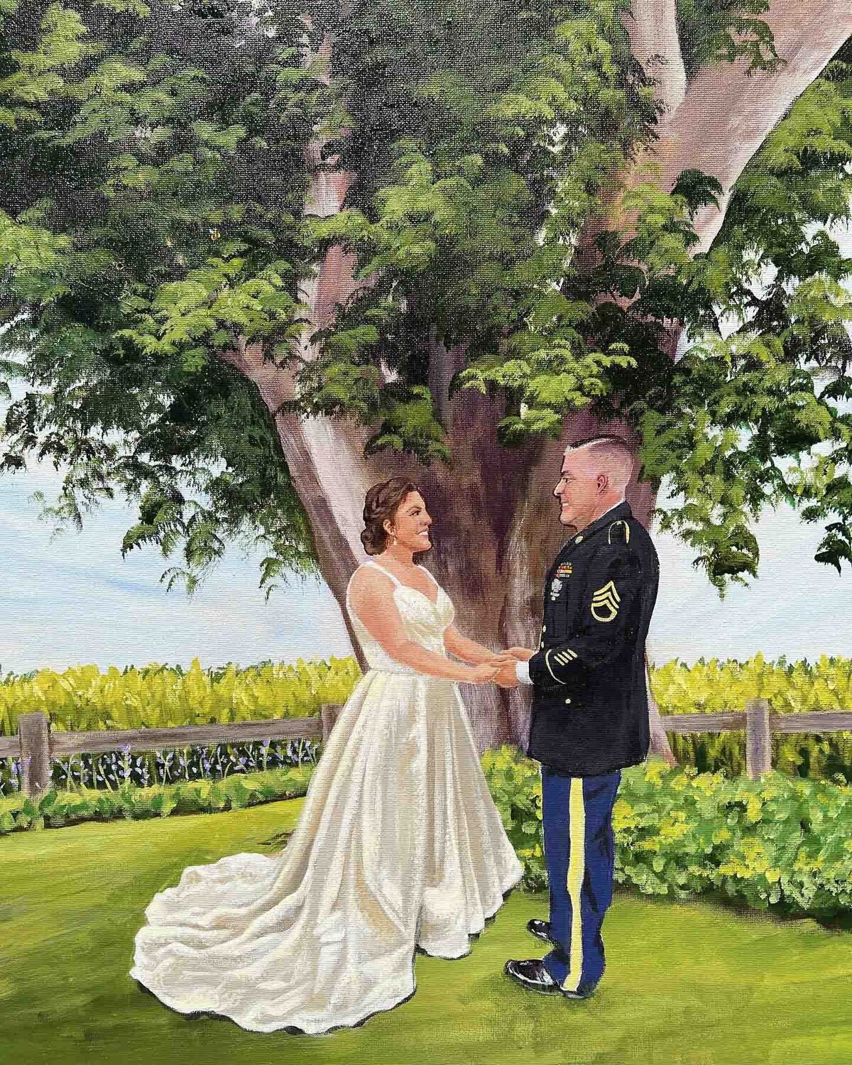 Justin Trails Resort Sparta Wisconsin Live Wedding Painting