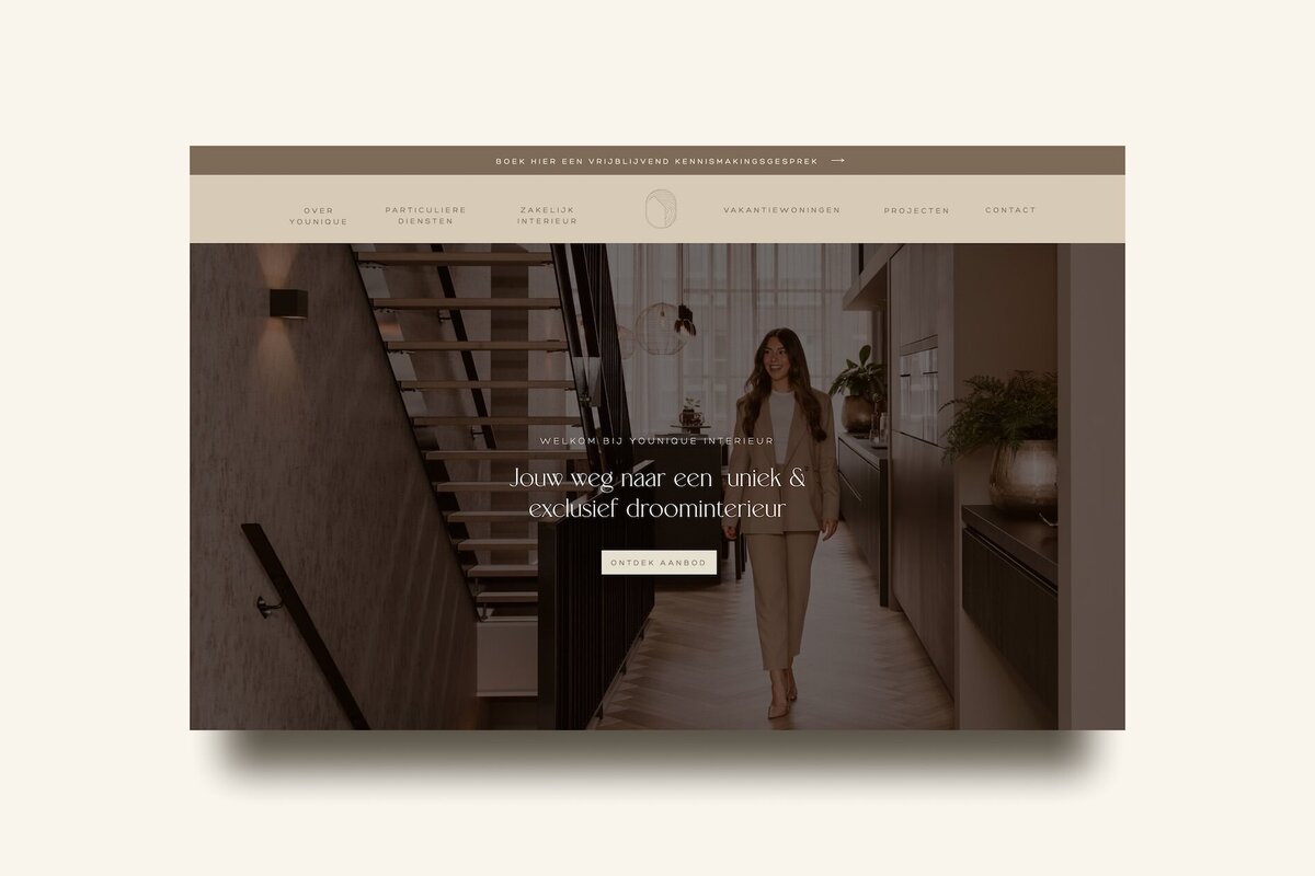 Showit website Younique interieur