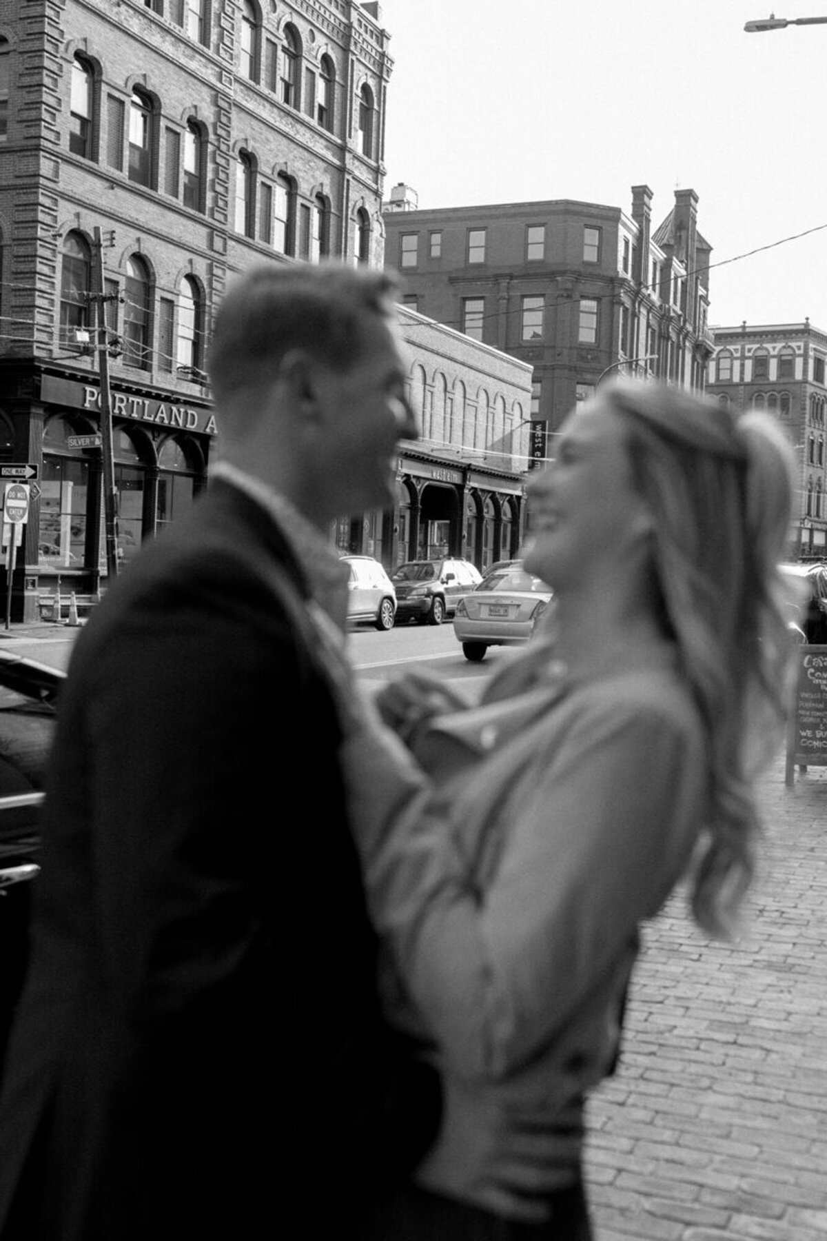 Film photo in black and white taken by one of the best engagement photographers in orlando fl
