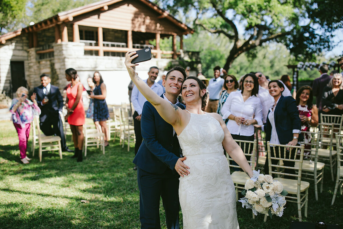Brides-Taking-Selfie-Wedding-Ceremony-Miami