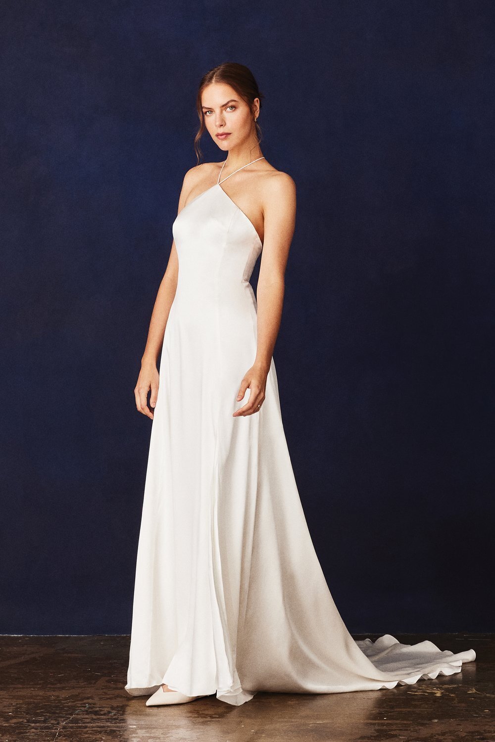 Silk Halter Wedding Dress