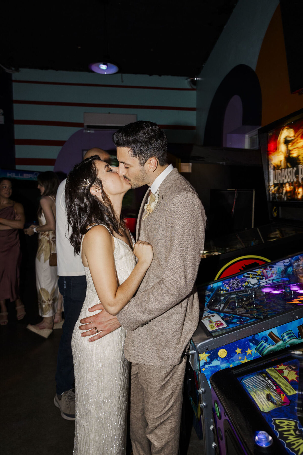 Authentic Hudson Valley weddings documented with a timeless documentary style at Happy Valley Arcade Bar