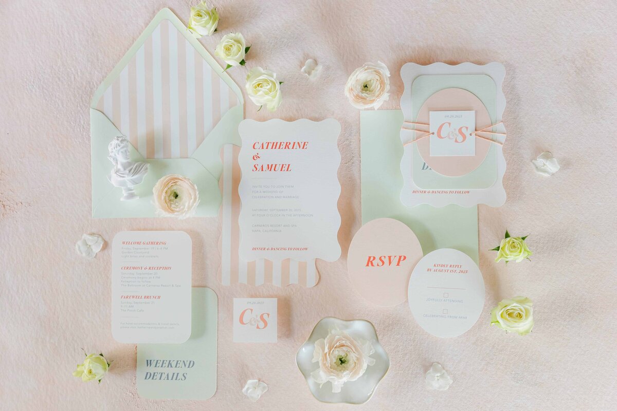 entire-wedding-invitation-suite-flatlay-blush-and-mint