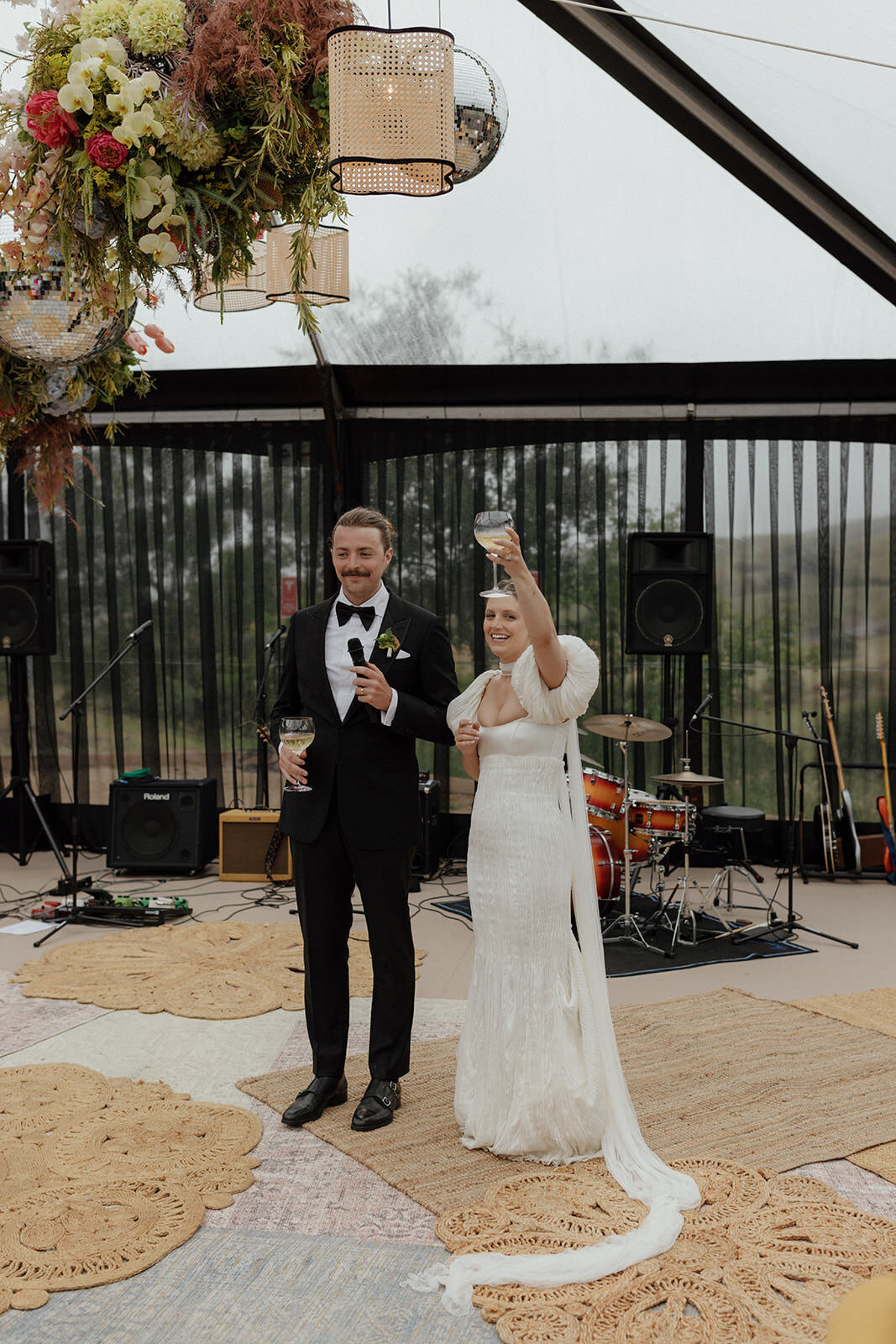 Retro motel chic wedding reception and after party at Skyview Los Alamos - 36