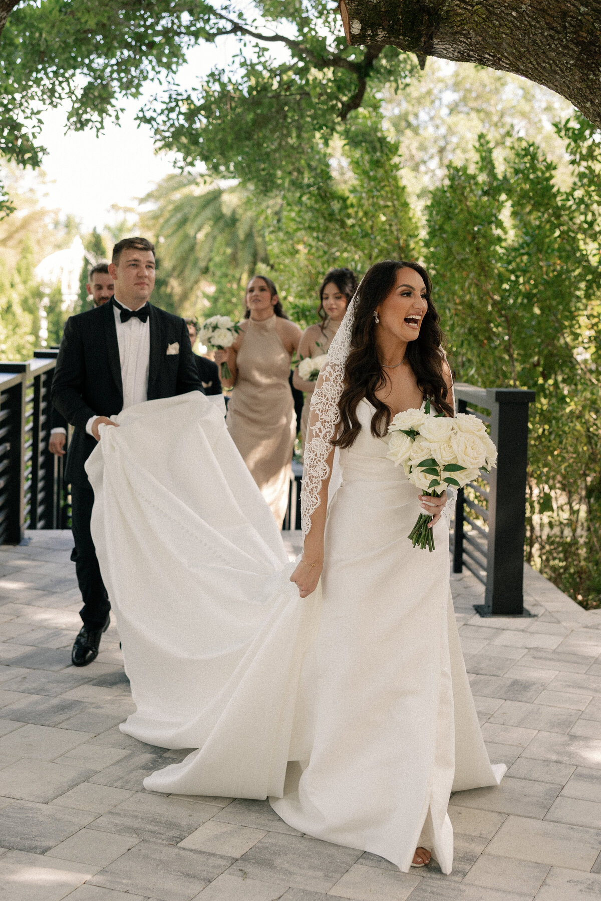 Bridal Party candid at La Casa Toscana Wedding Venue Fort Myers Florida