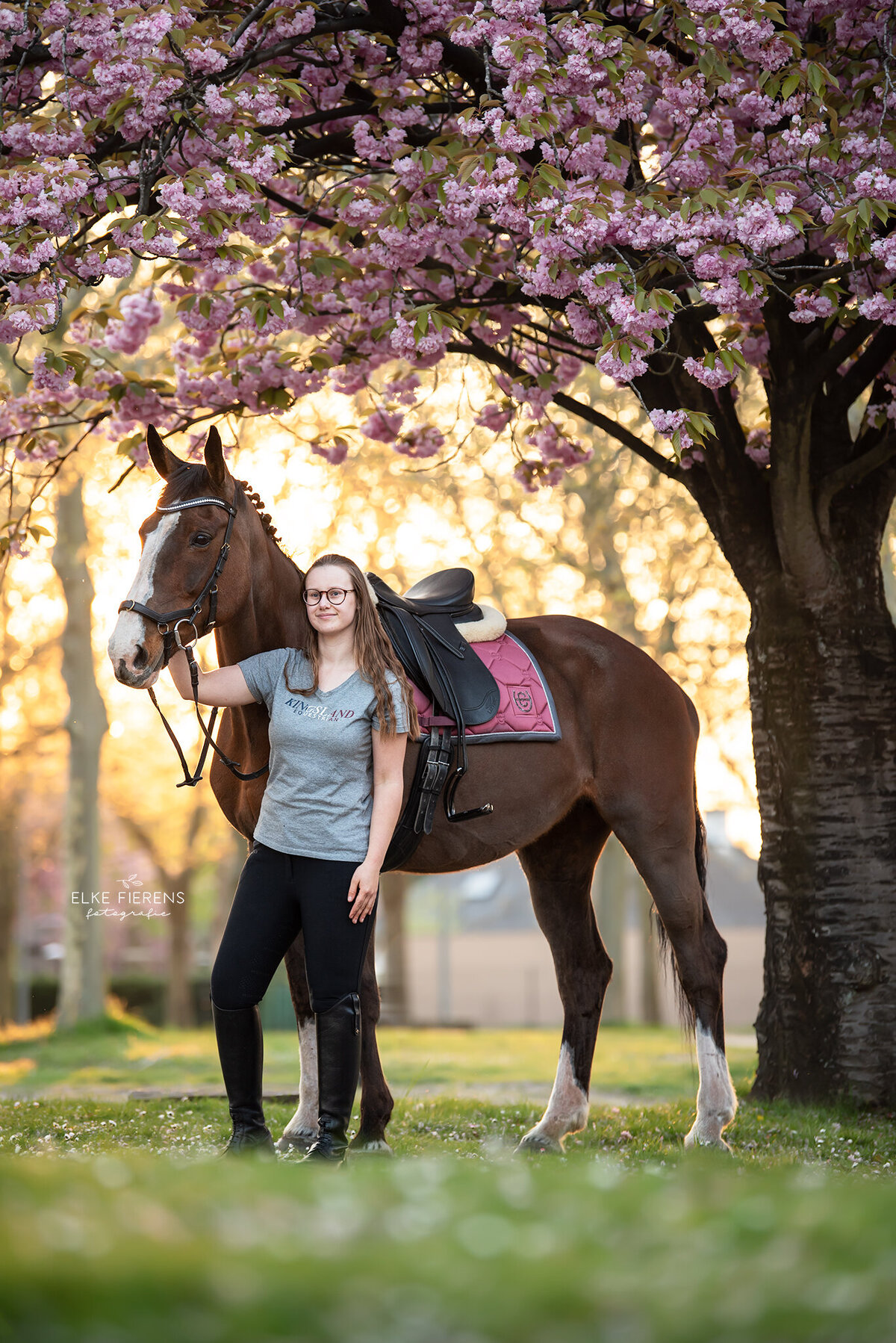 paardenfotograaf - bloesemfoto's - paard en ruiter