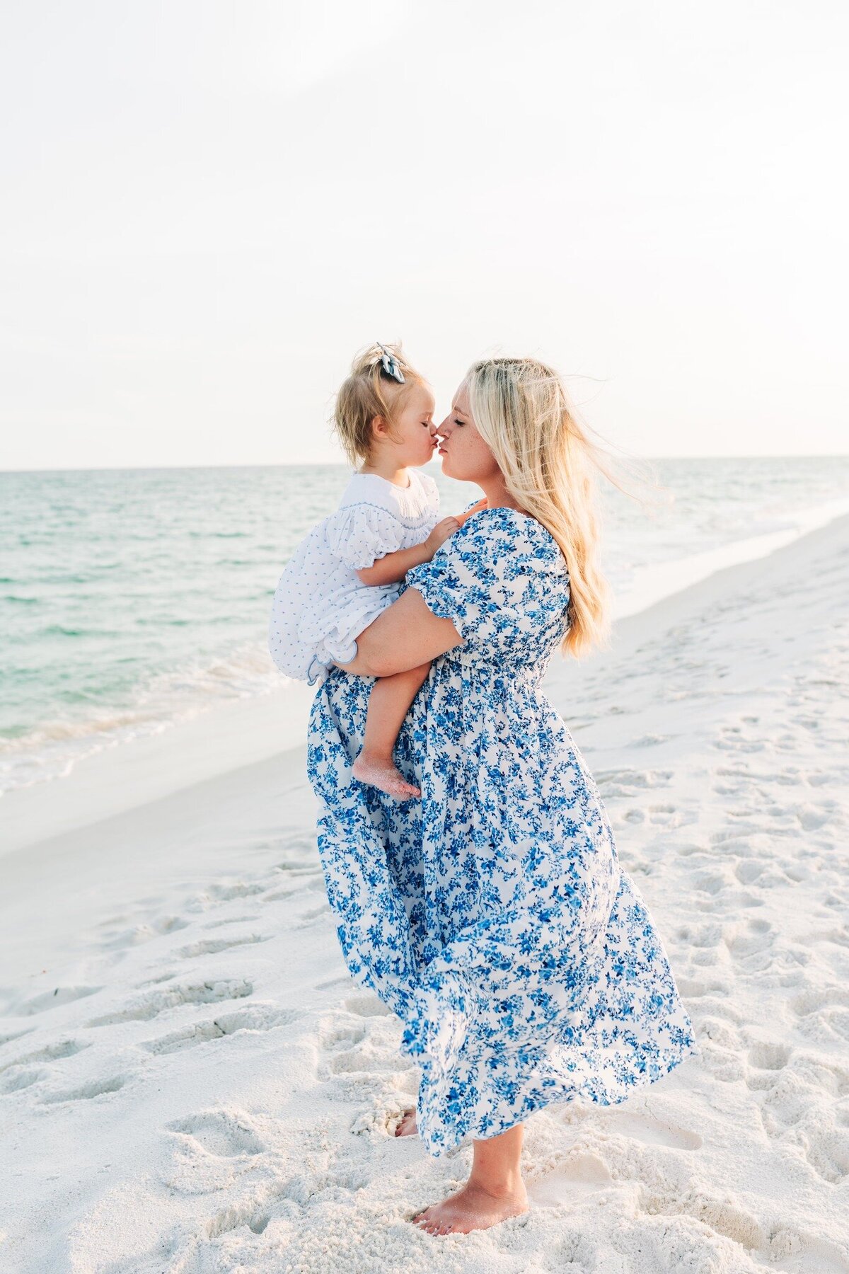 mom and daaugher at pensacola beach
