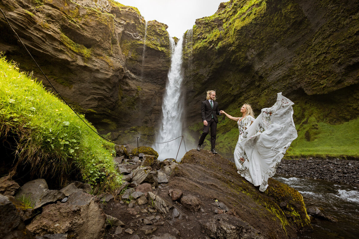 Iceland Waterfall Elopement Photography Savvy Shoots Photography