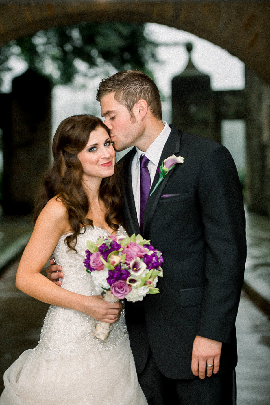 Longue Vue Wedding portrait of a bride and groom