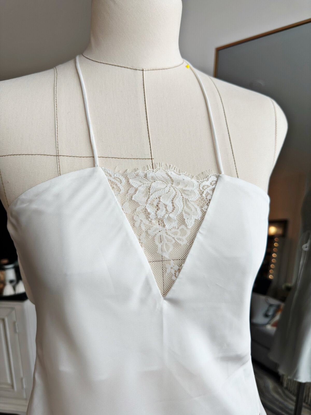 Soft satin bridal slip designed for comfort and post-wedding wear
