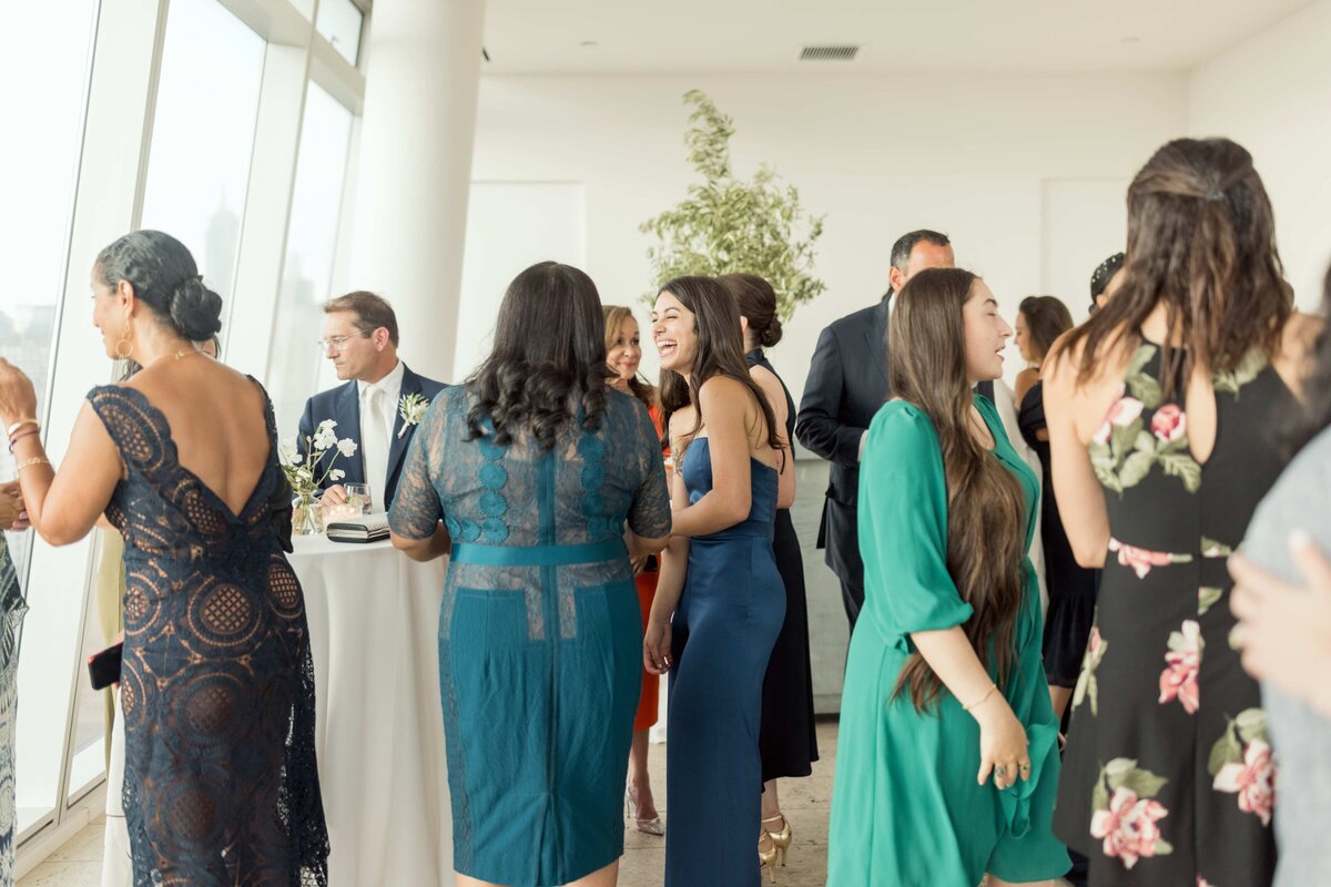 Wedding Guests at Cocktail Hour