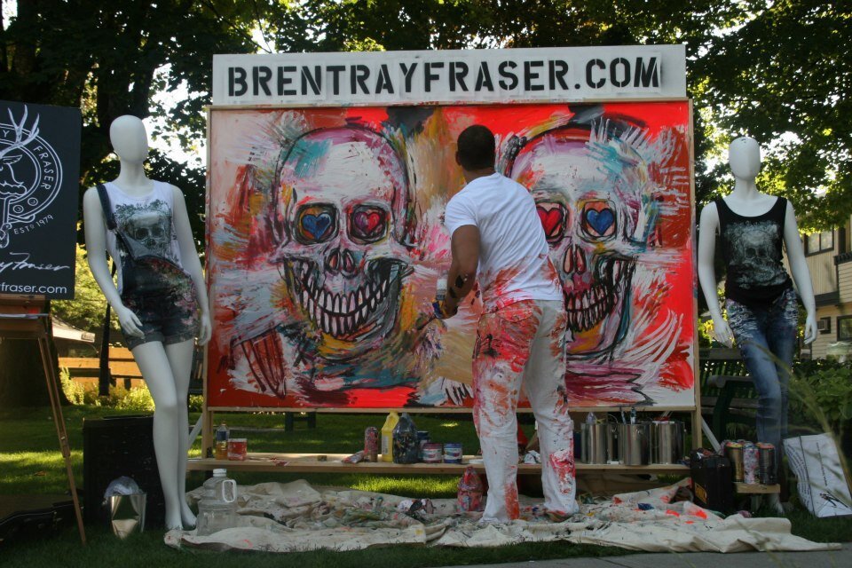 Brent Ray Fraser Cranberry Festival Live Skull Painting 2012_14