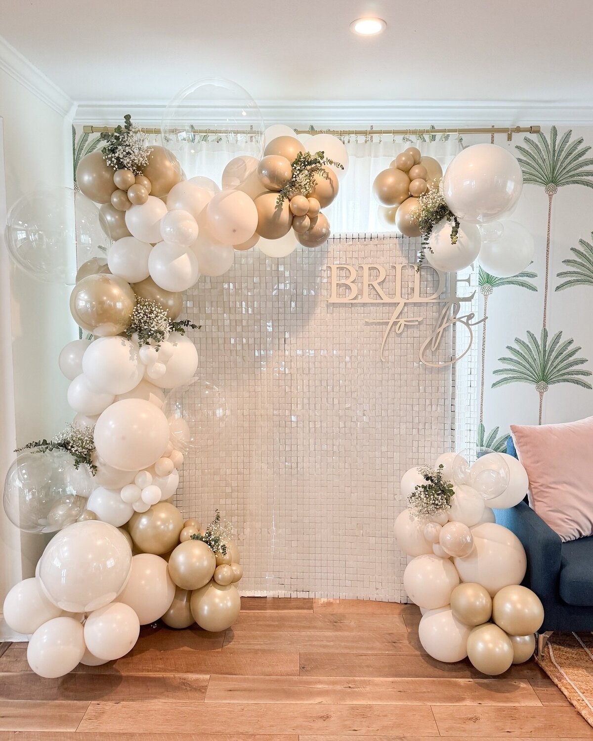 Bridal Shower balloons and backdrop in South Tampa