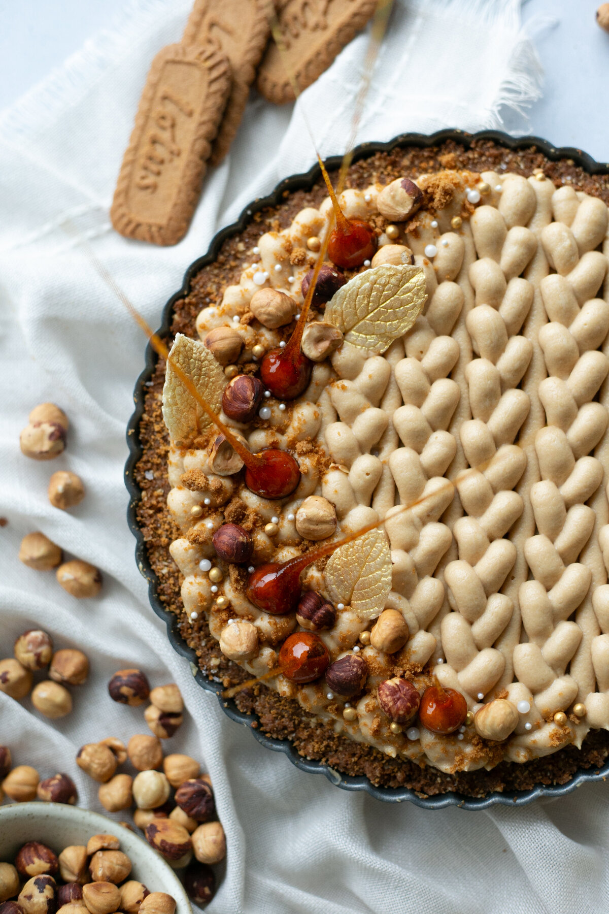 Spiced Hazelnut Speculoos Tart-2