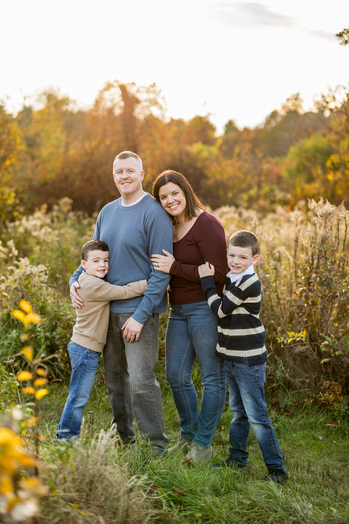burlington ma outdoor family photo session fall