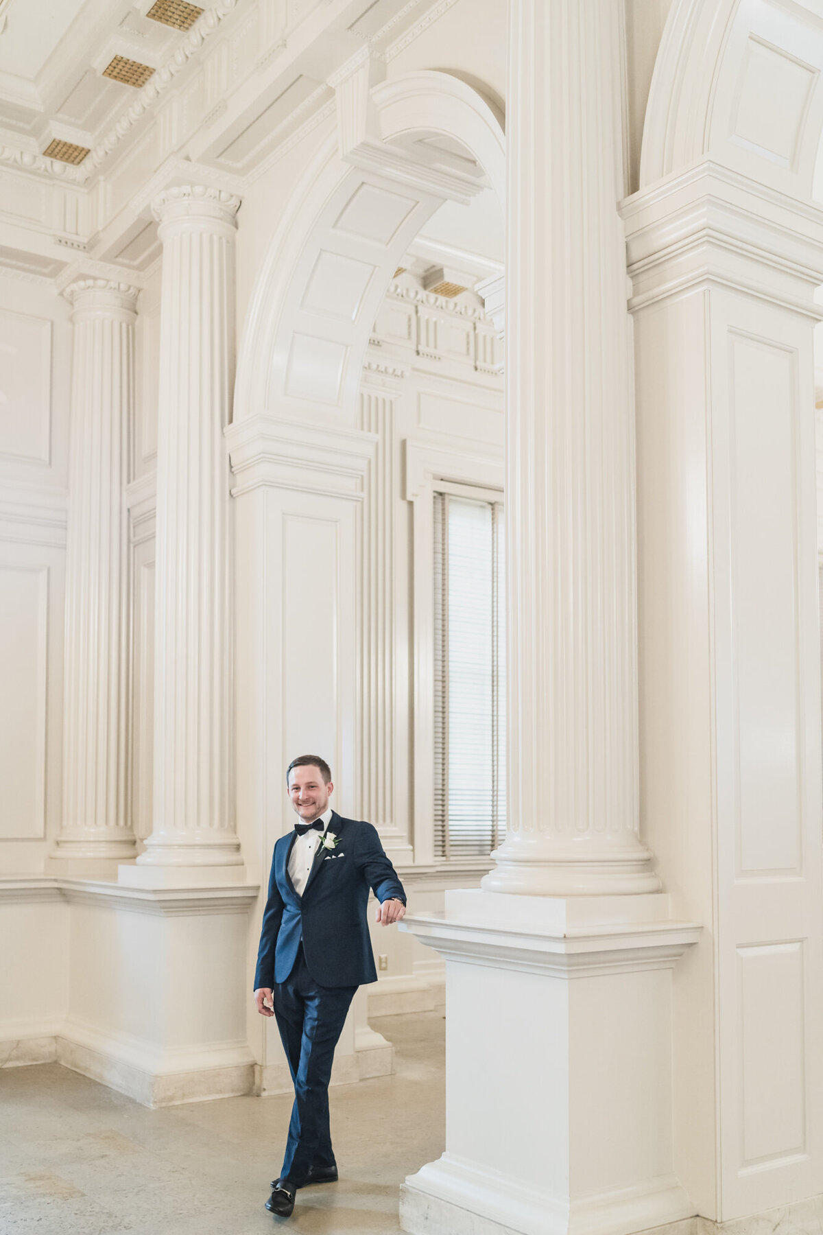 A TIMELESS ROMANTIC CLASSIC DUSTY BLUE BLACK TIE LOVETT HALL LUXURY WEDDING AT GREENFIELD VILLAGE IN DEARBORN MICHIGAN BY KARI DAWSON28