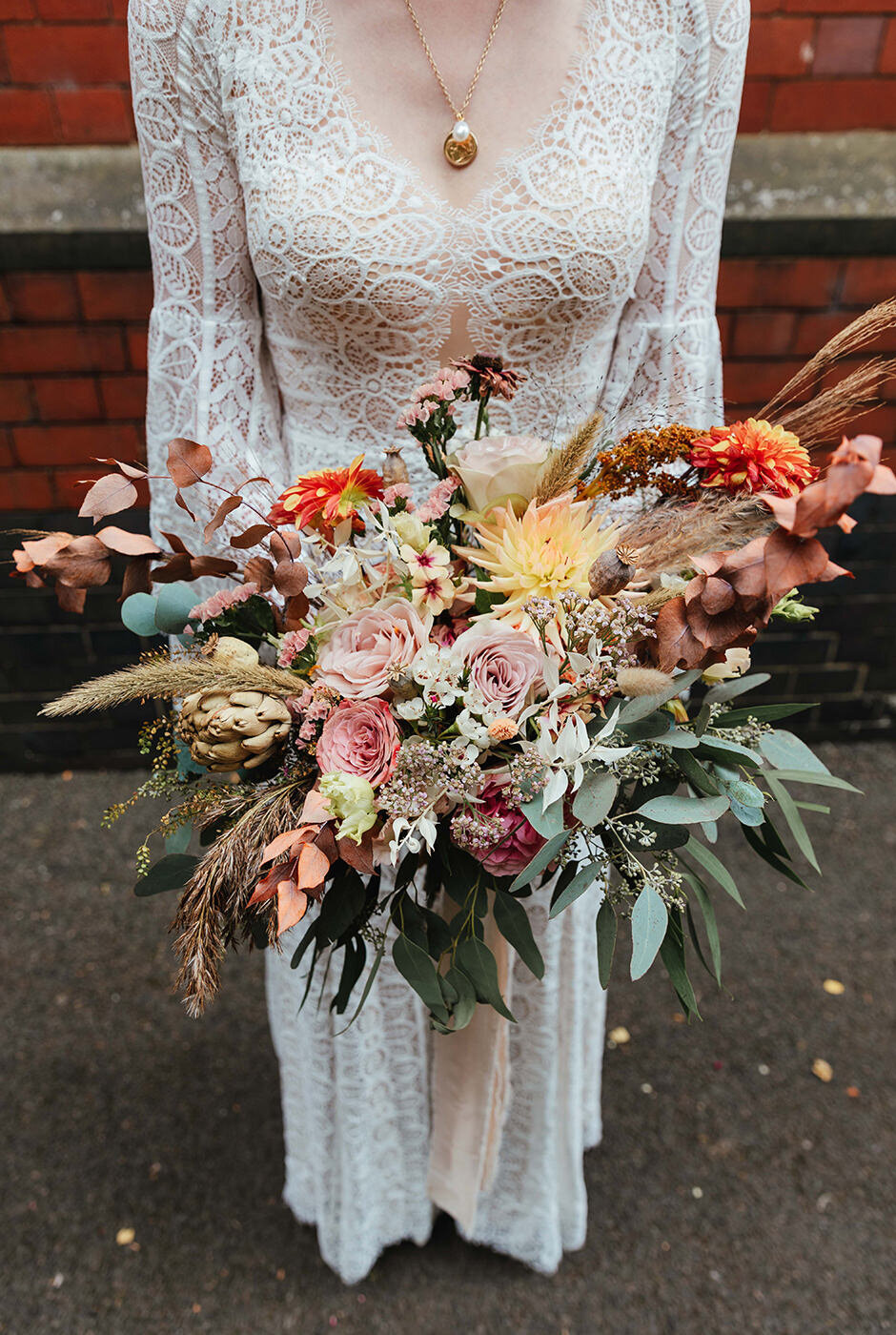 Stunning bride bouquet by alternative florist Meadows and mulberry