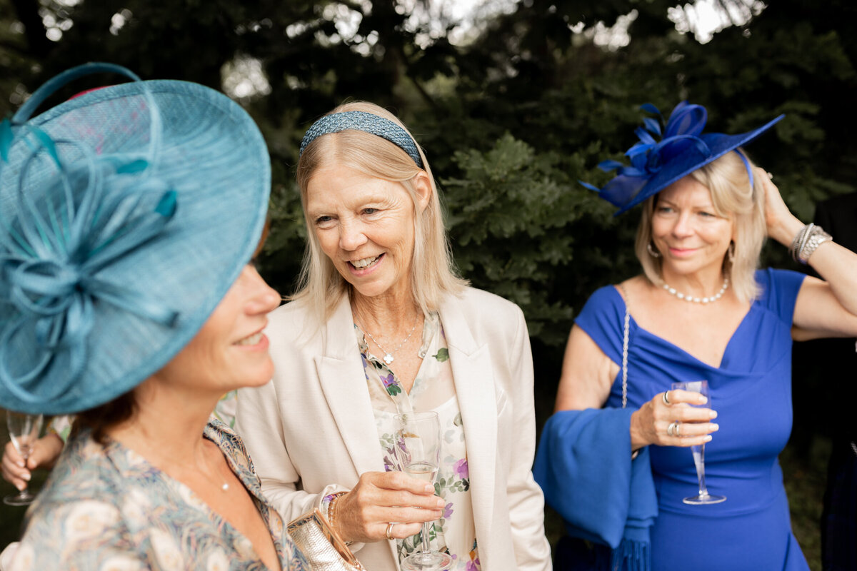 Candid guests portraits at Devon marquee wedding