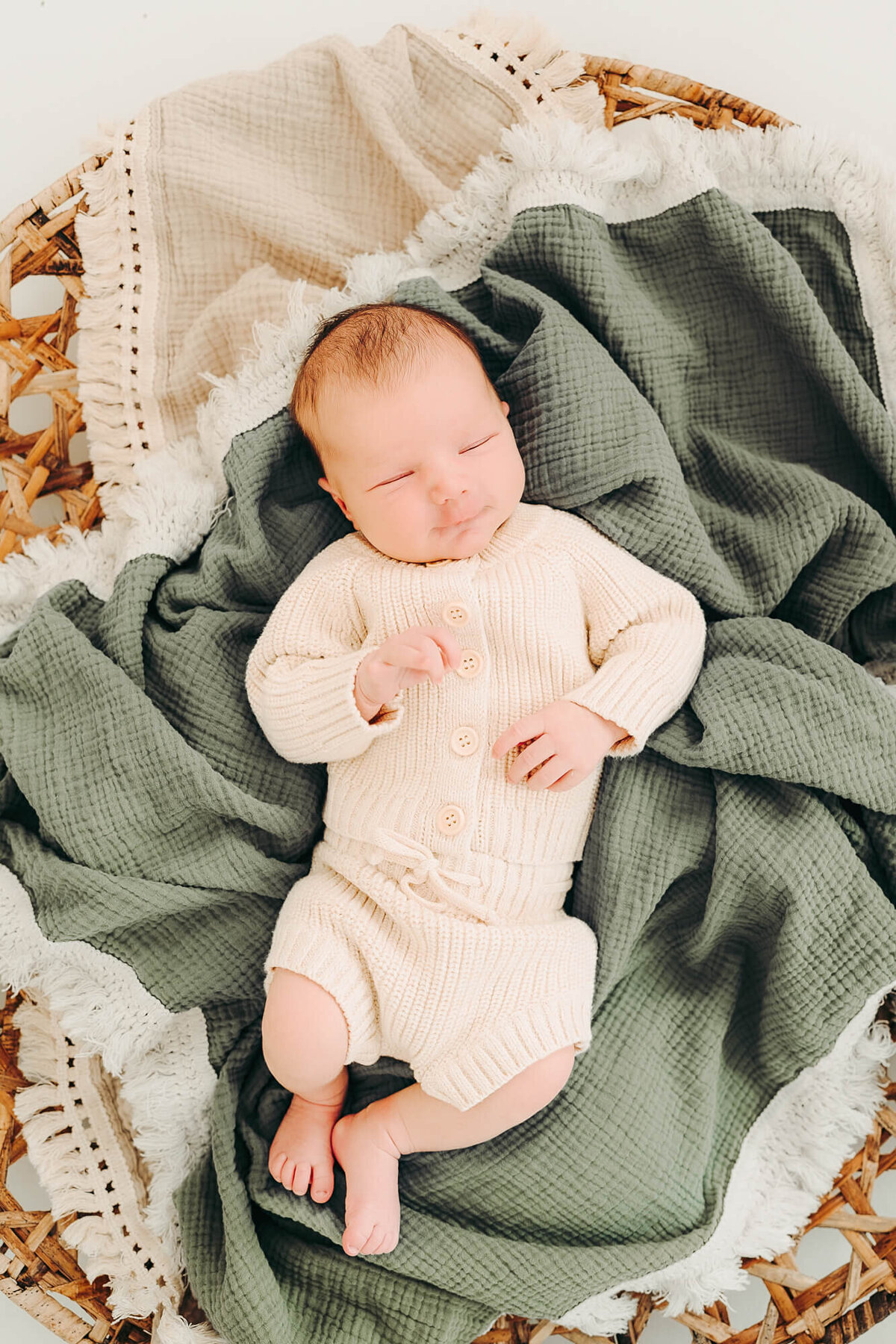 sleeping baby at lifestyle newborn session