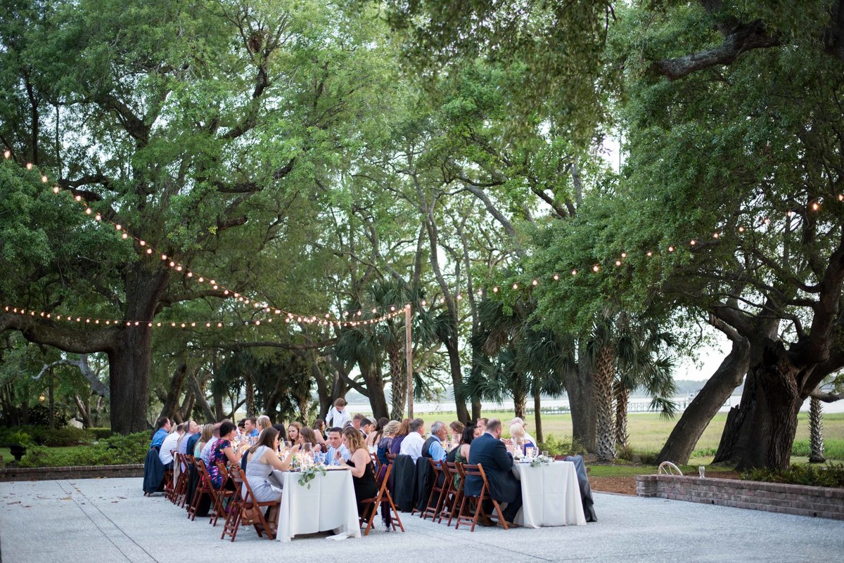 Wedding reception at Lowndes Grove in Charleston, SC by Lindsey Leigh Weddings