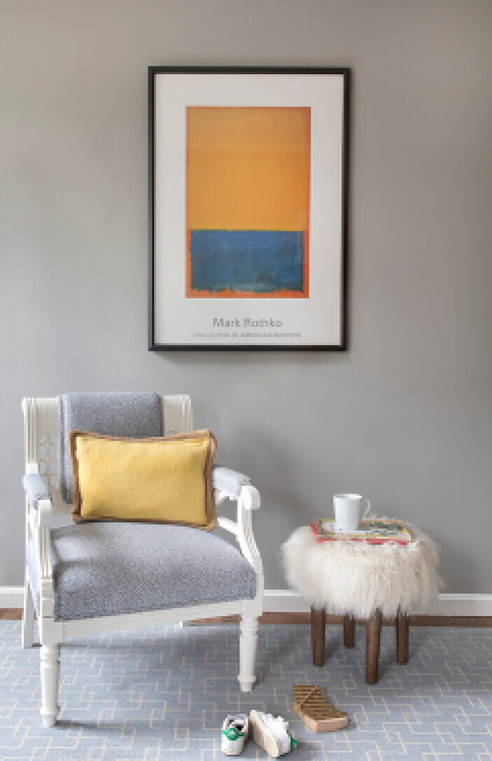Playroom Interior Design in Westwood with Vintage Chairs