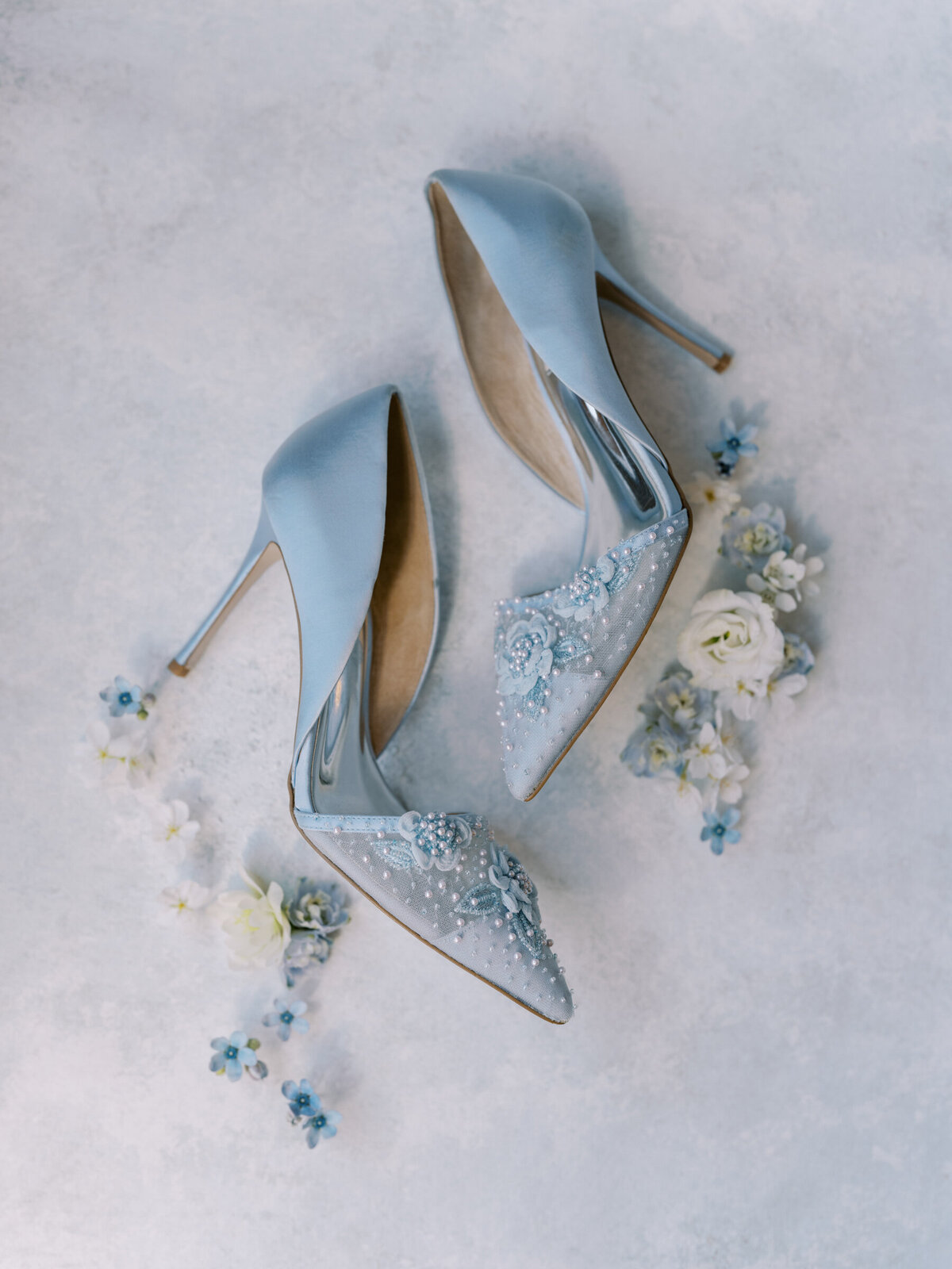 Destination wedding luxury shoes for Tuscan sky, Azure Romance bride