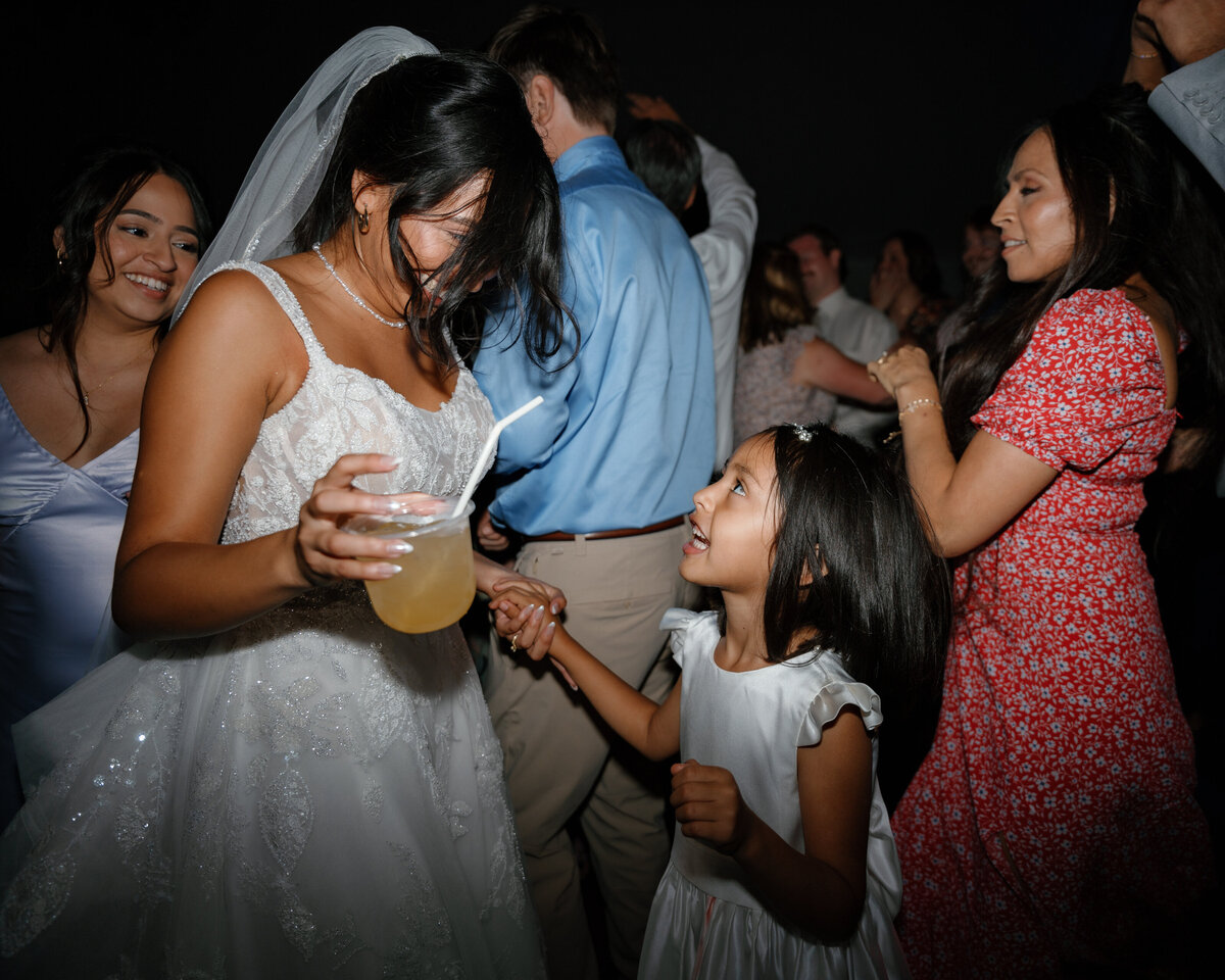 People dancing at a wedding reception