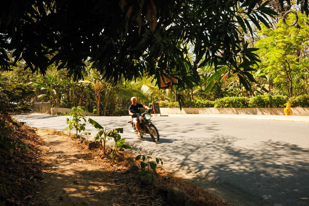 Man riding motorcycle