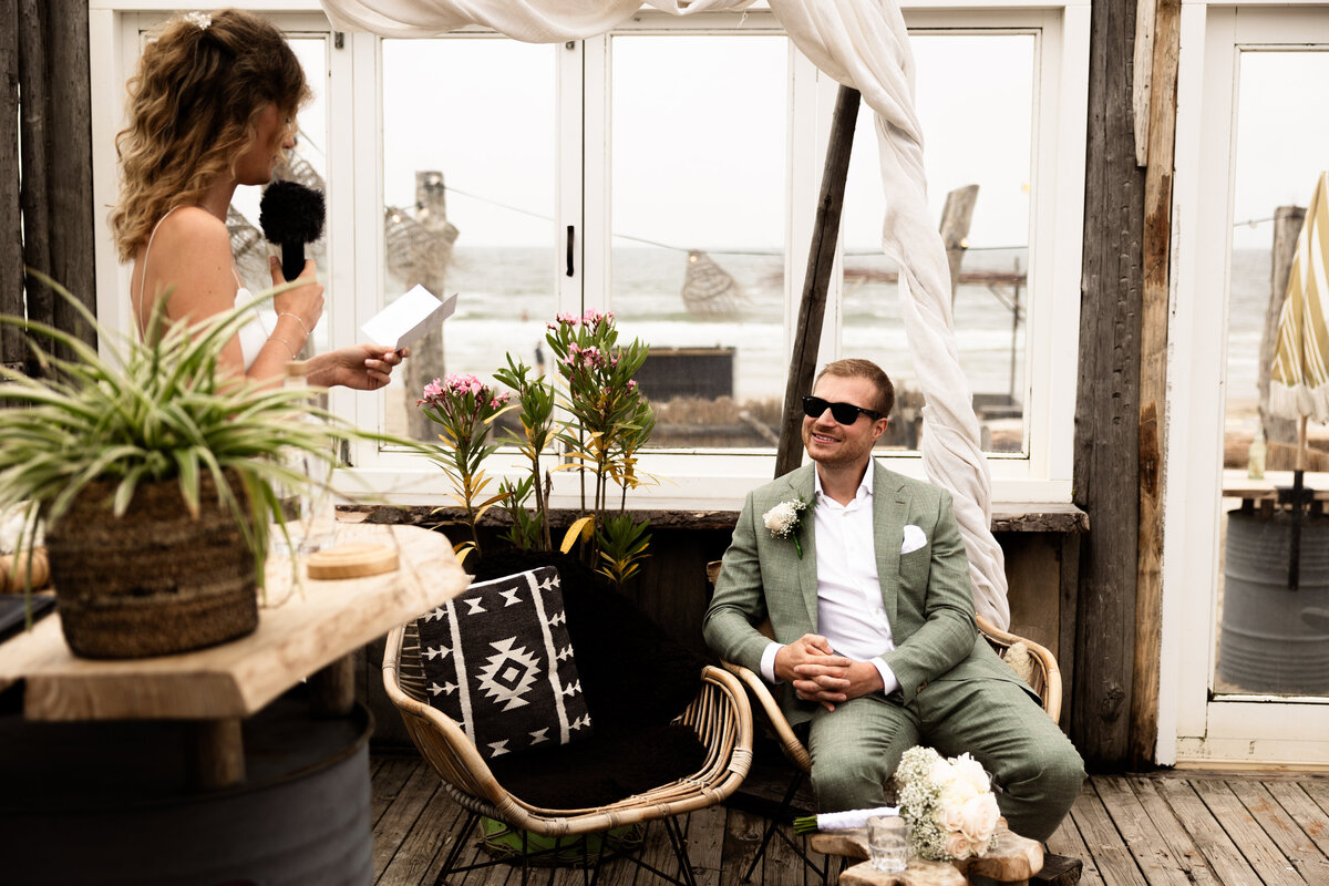 Tess & Luuk huwelijk aankomst, ceremonie en taart snijden (1 of 3)