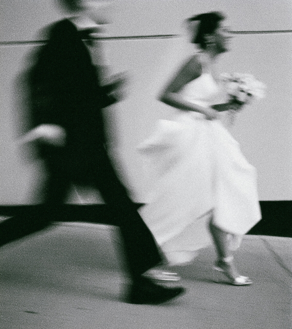 Bride and Groom in Motion