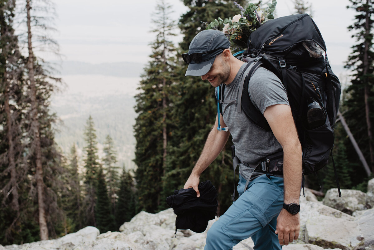 Jackson Hole photographers capture man hiking