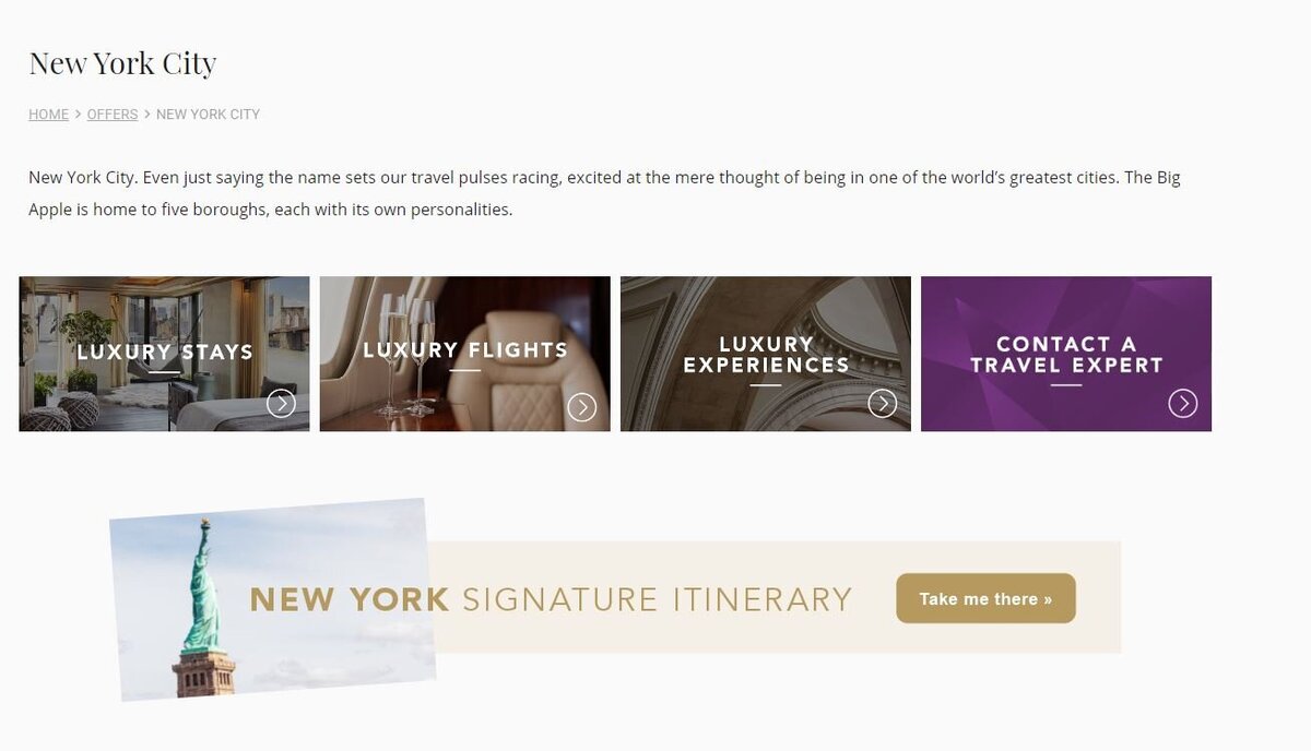 Travel Associates NYC content
