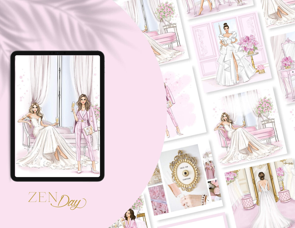 zen day brand design for wedding planner23