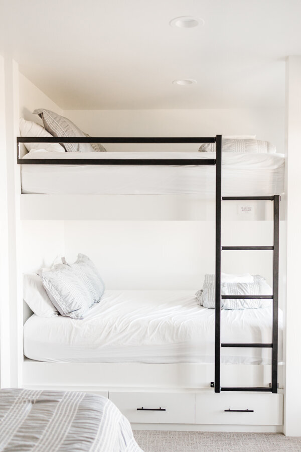 guest room with bunkbeds at a retreat