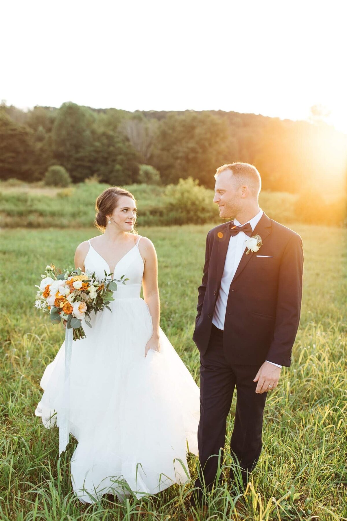 Kalynne Miller Wedding - bride and groom walking