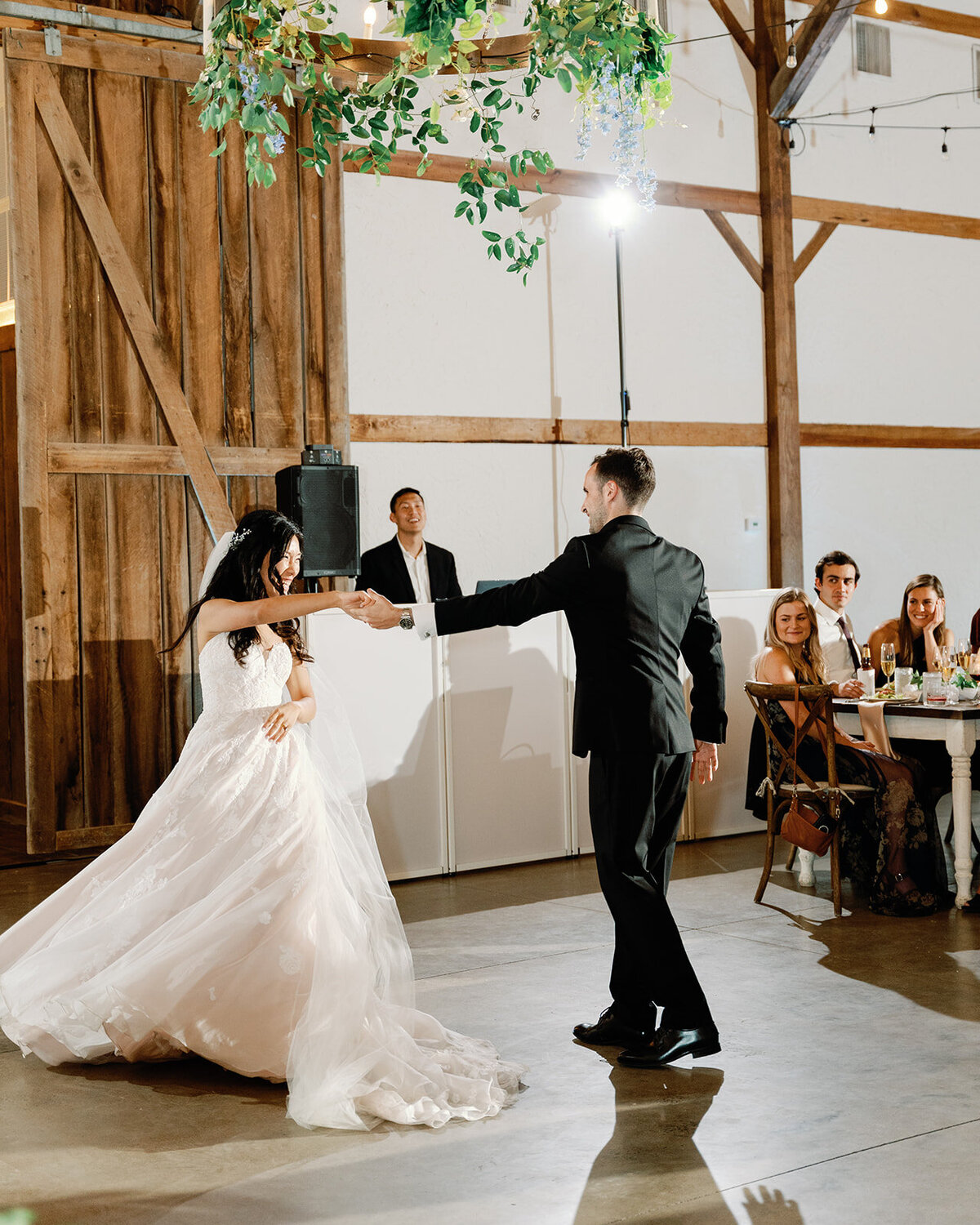 Bride and groom first dance