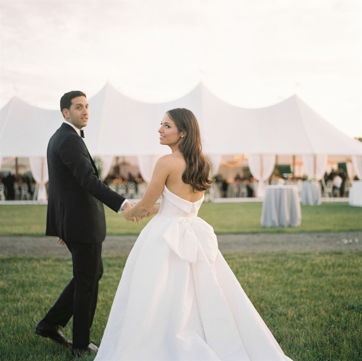 Blue, Green and White Private Estate and Tented Wedding in New England-16