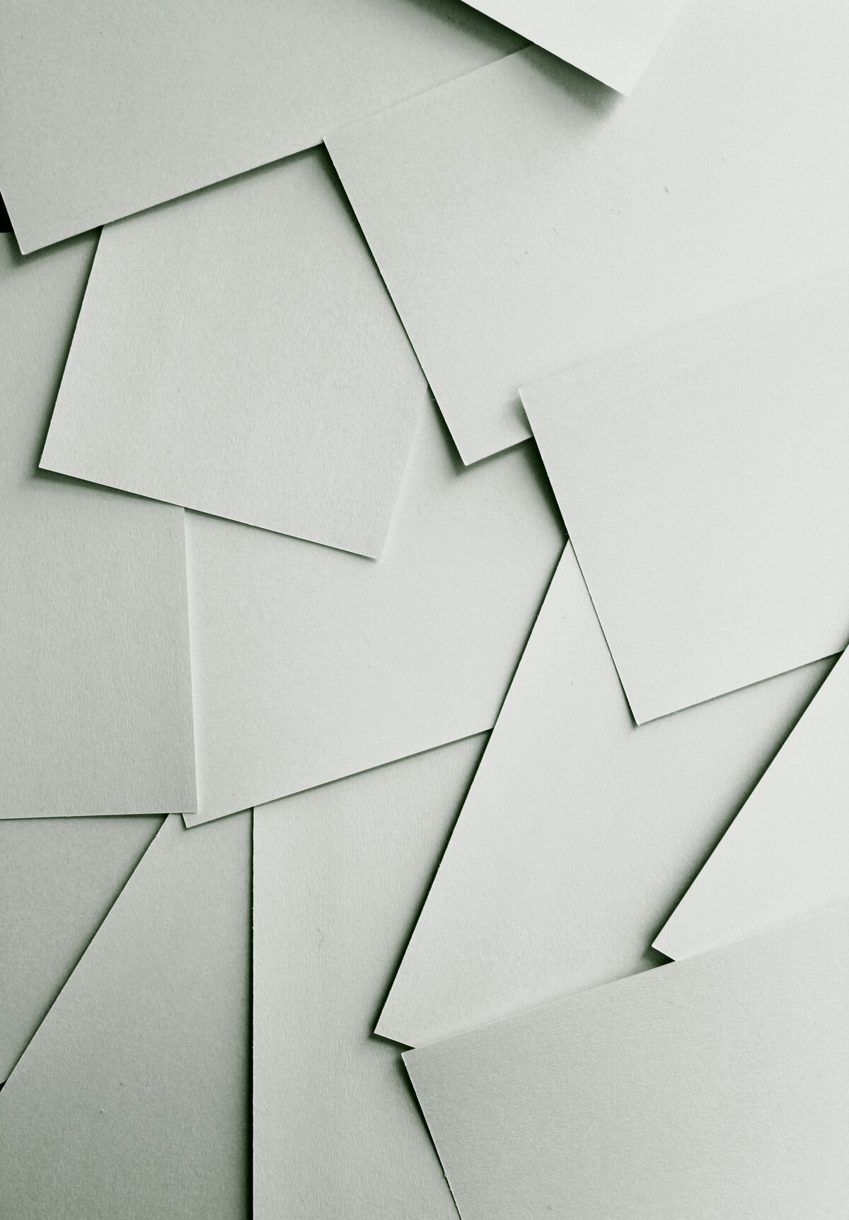 multiple bits of paper stock