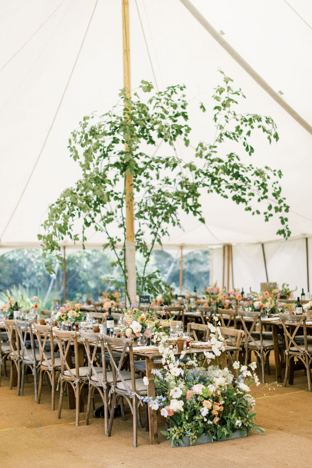 warmwell house marquee flowers
