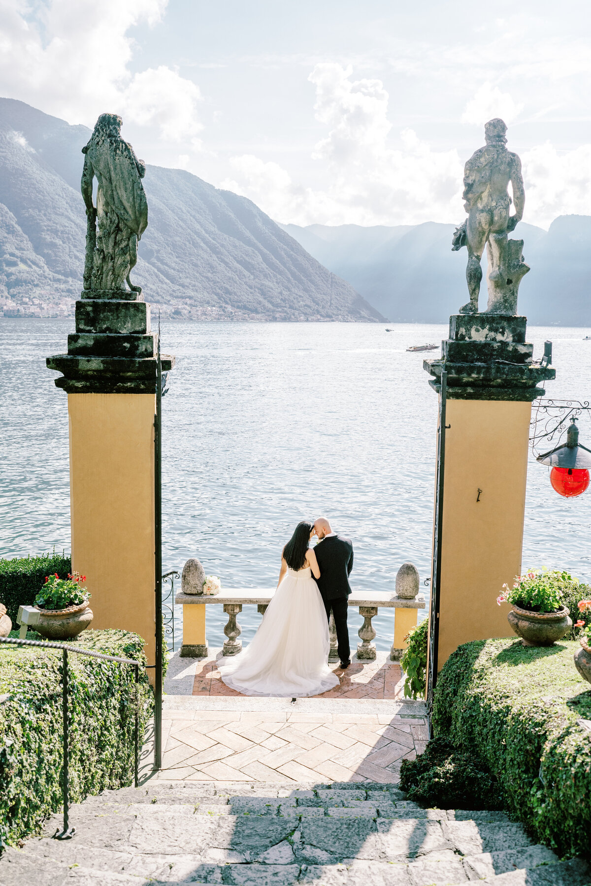 Film photograph of an elopement at Villa Cassinella on Lake Como Italy